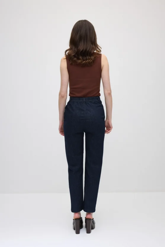 Mom Denim Pantolon - Lacivert - 6