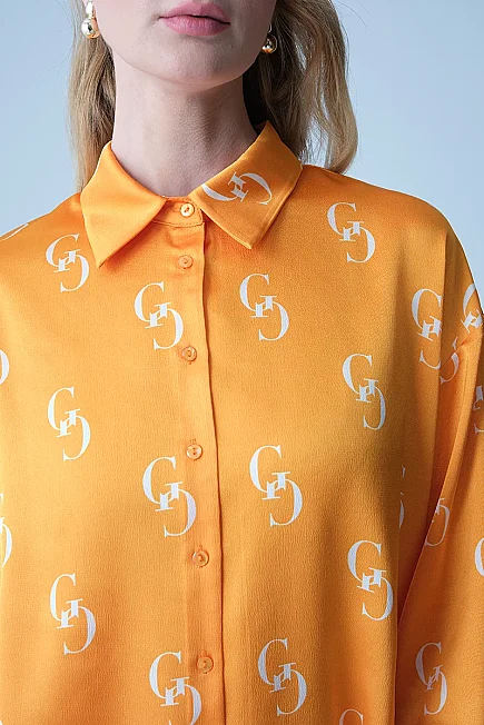 Monogram Gömlek - Kayısı - Gusto