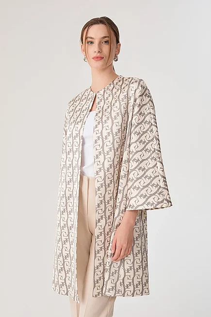Monogram Kaftan - Gri - 1