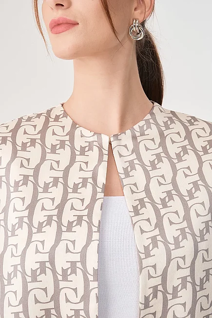 Monogram Kaftan - Gri - 5