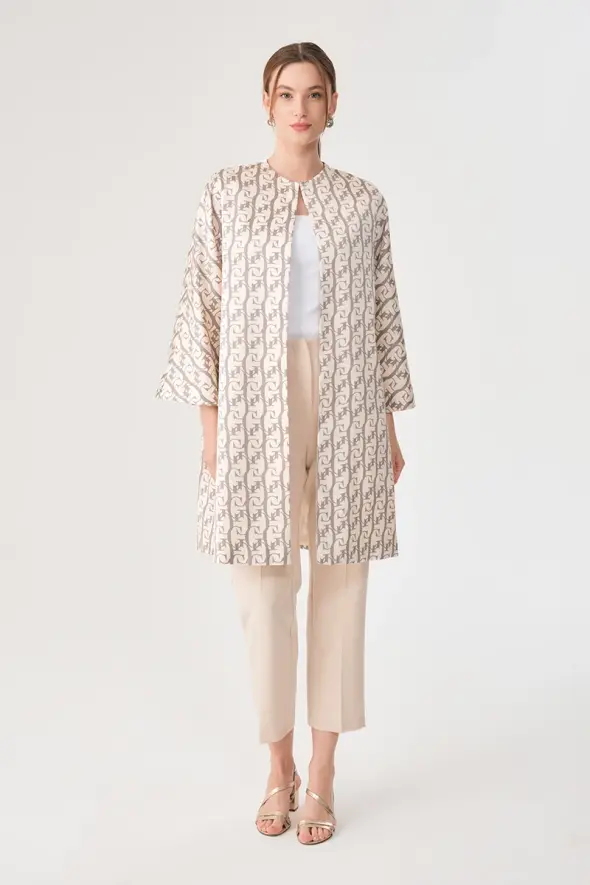 Monogram Kaftan - Gri - 2