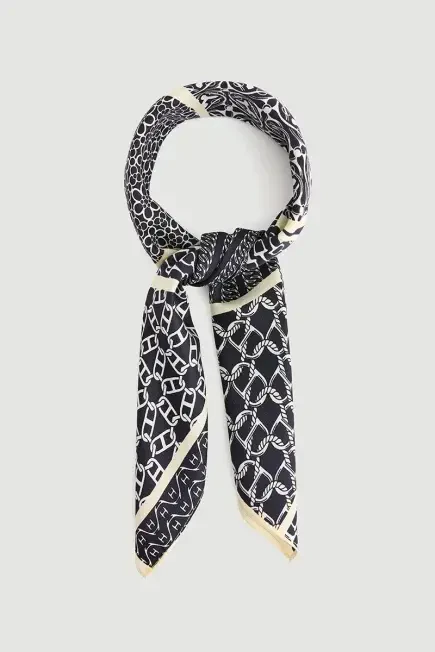 Multi-Patterned Scarf - Navy Blue Navy Blue