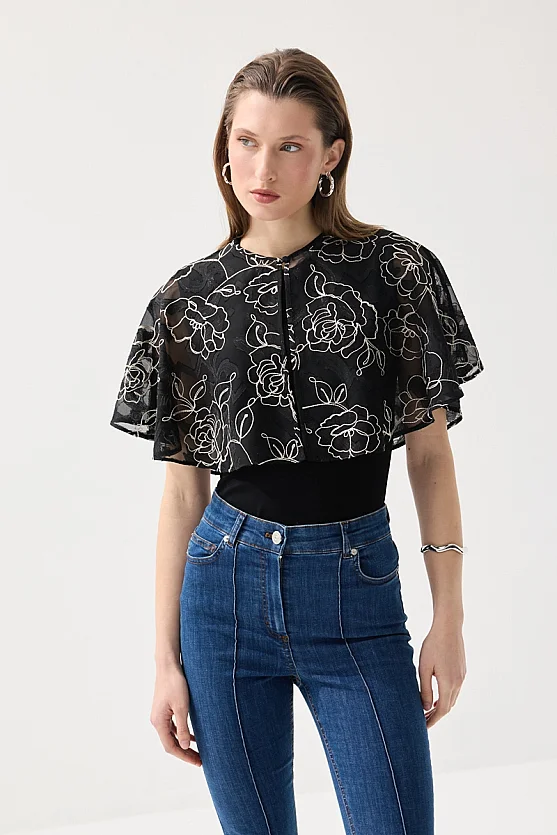 Nakışlı Bolero - Siyah - 5