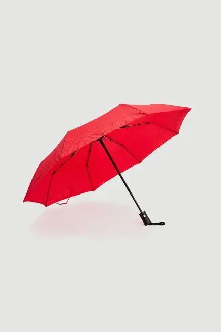 Polka-Dot Foldable Umbrella - Red Red