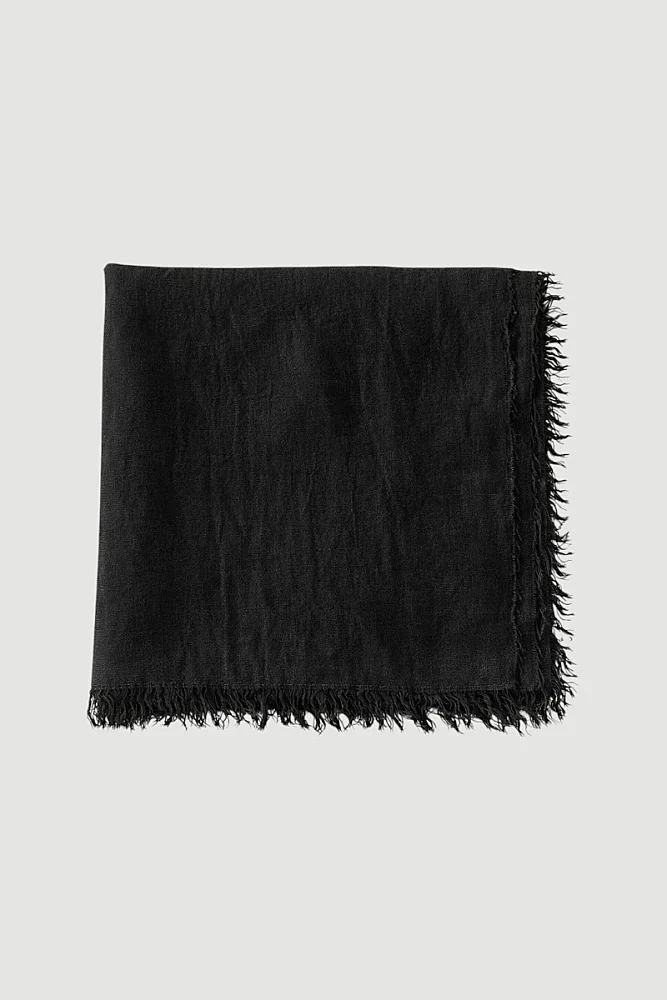 Püsküllü Şal - Siyah Black