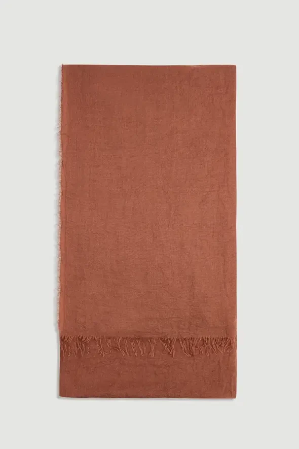 Püsküllü Şal - Taba - 1