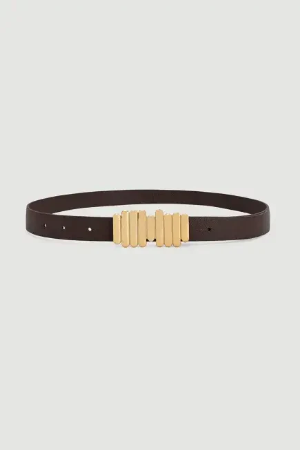 Rod Design Belt - Brown Brown