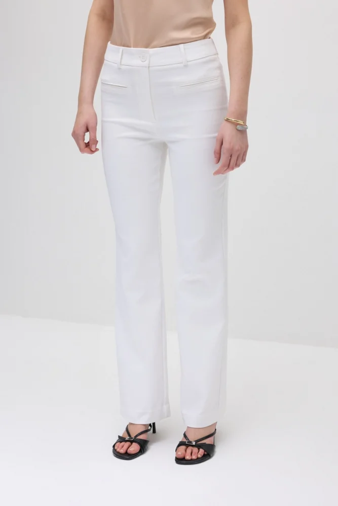 Sihirli Flare Pantolon - Beyaz - Gusto (1)