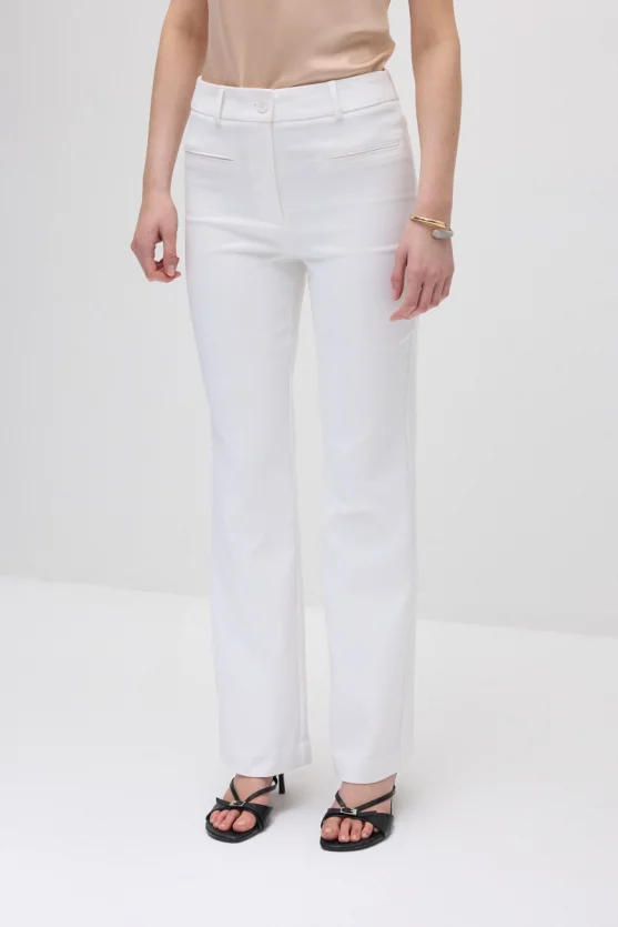 Sihirli Flare Pantolon - Beyaz - 2