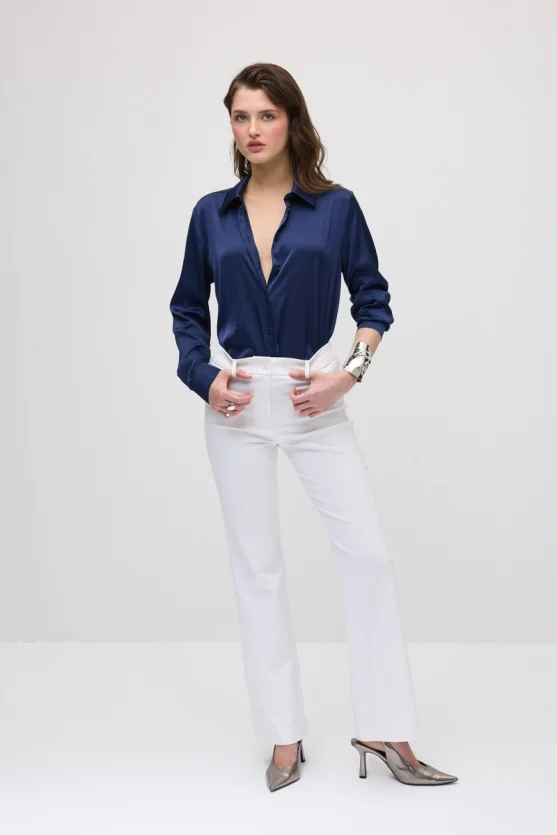 Sihirli Flare Pantolon - Beyaz - Gusto