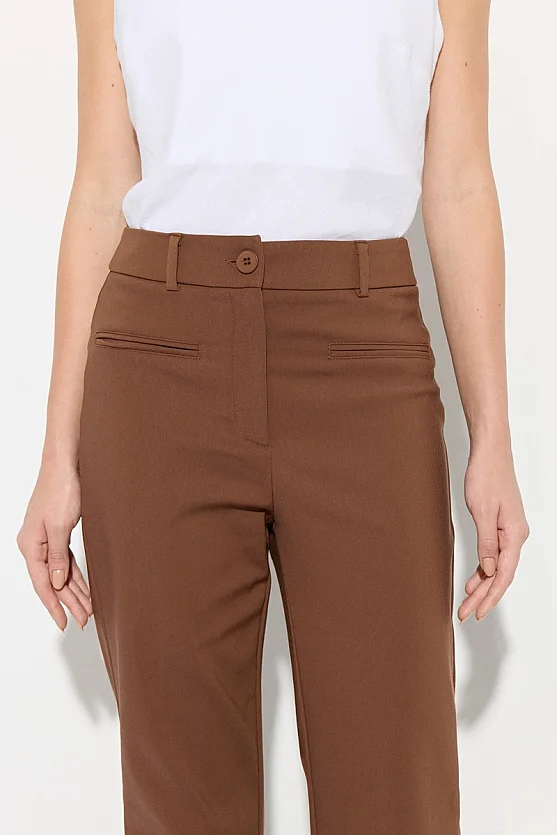 Sihirli Flare Pantolon - Kahverengi - Gusto
