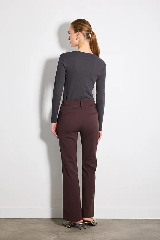 Sihirli Flare Pantolon - Kahverengi - Gusto