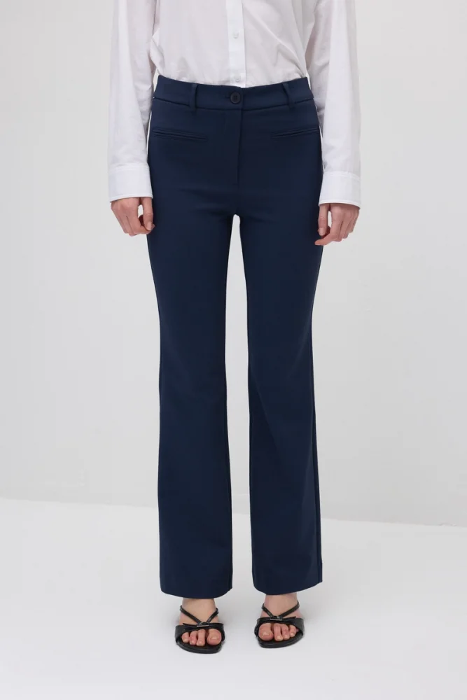 Sihirli Flare Pantolon - Lacivert - Gusto (1)
