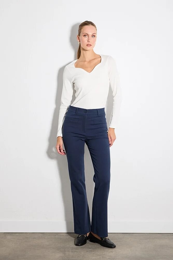 Sihirli Flare Pantolon - Lacivert Navy Blue