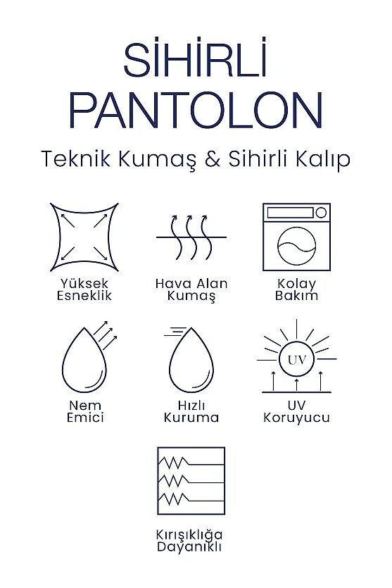 Sihirli Flare Pantolon - Lacivert - Gusto