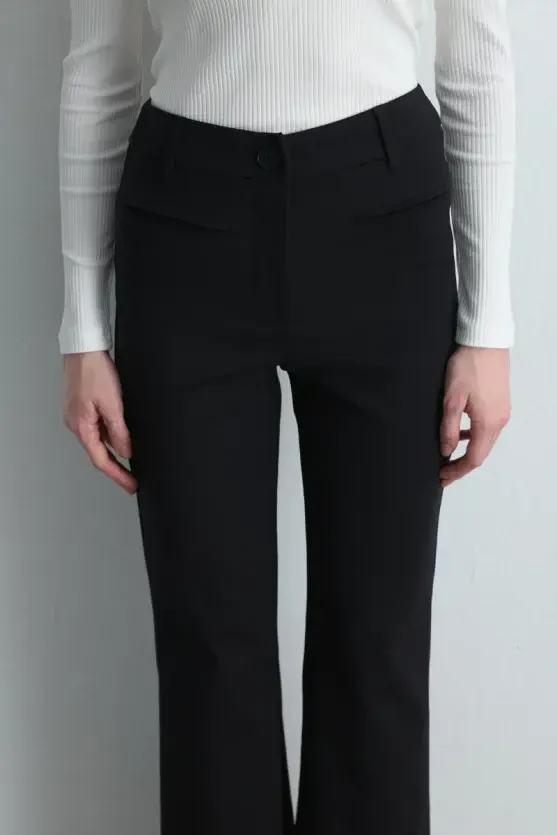 Sihirli Flare Pantolon - Siyah - Gusto