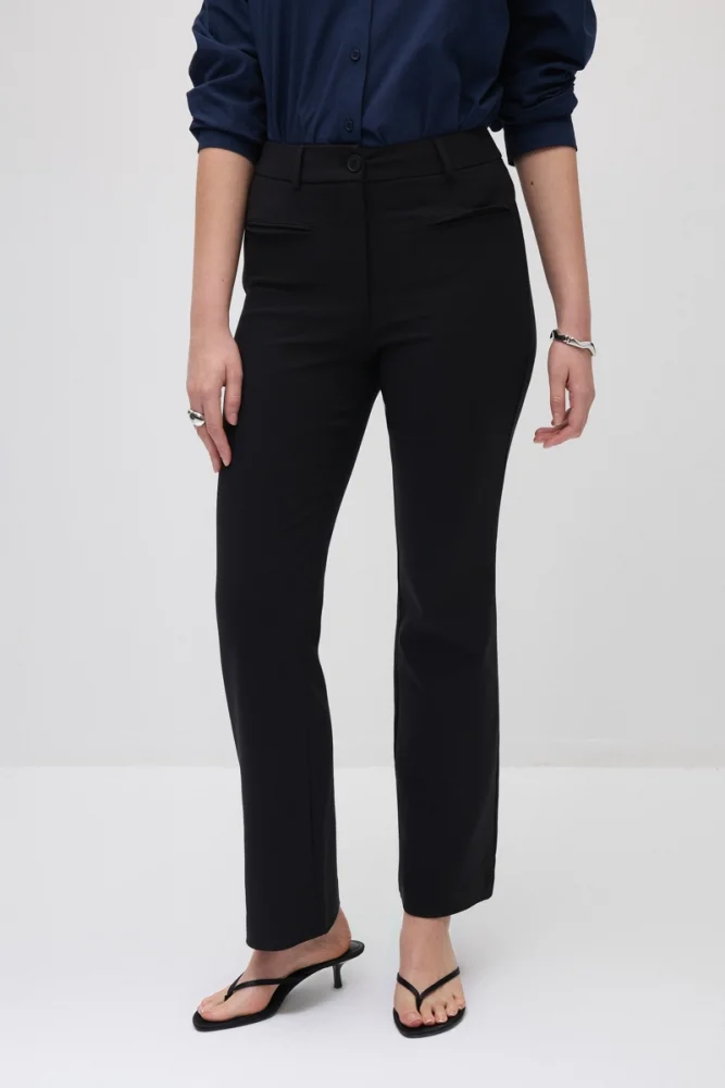 Sihirli Flare Pantolon - Siyah - Gusto (1)