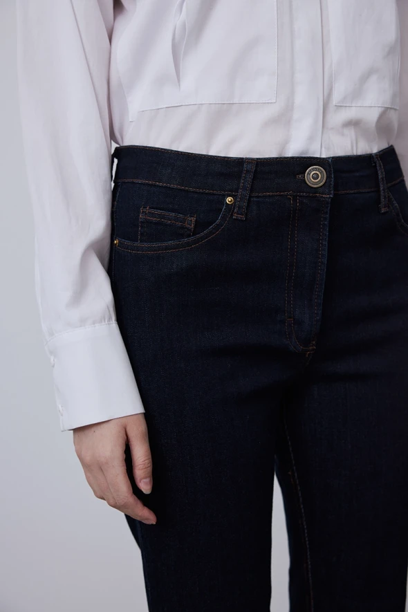 Slim Jean Pantolon - Mavi - 3