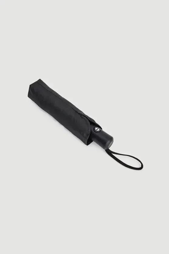 Solid Color Foldable Umbrella - Black - 3