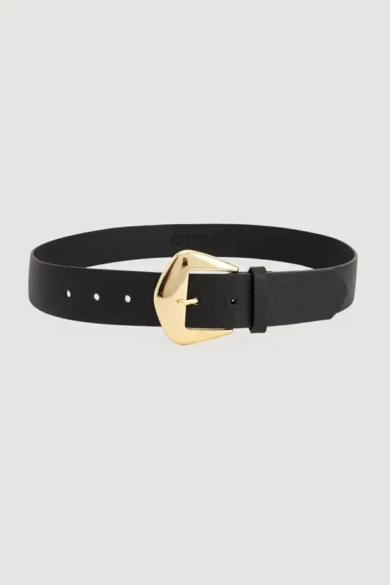 Square Buckle Belt - Black - 1