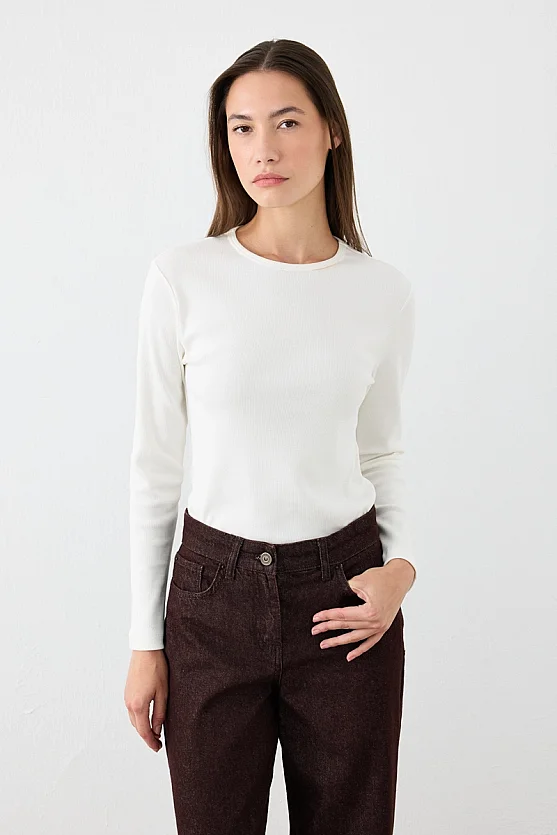 Straight Fit Denim Pantolon - Bordo - 5