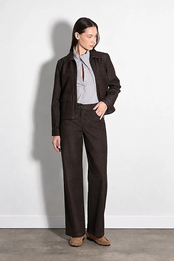 Straight Fit Denim Pantolon - Bordo - 4
