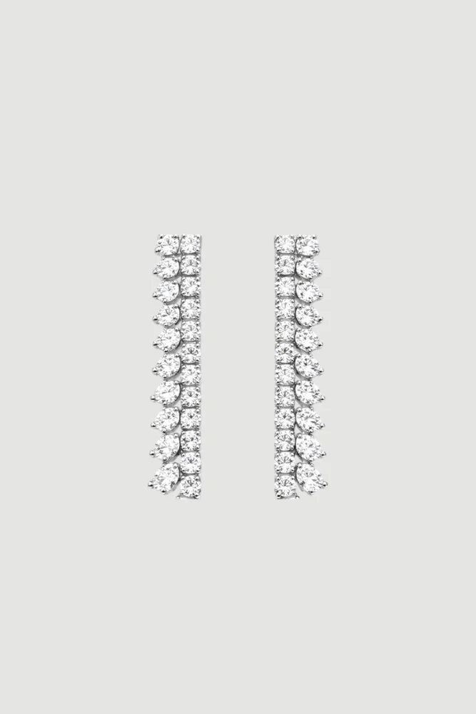 Su Yolu Küpe - Gümüş Gümüş