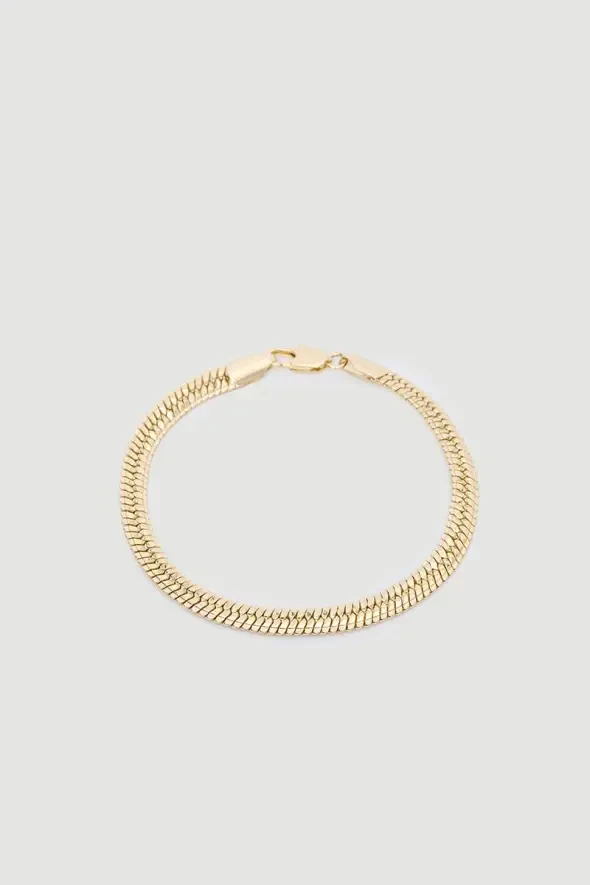Tasarım Örme Bileklik - Gold - 1