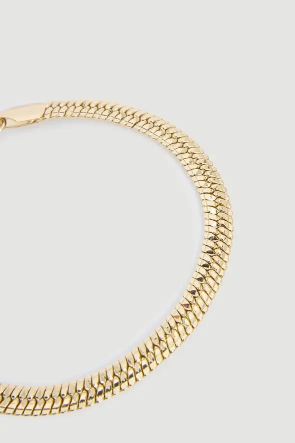 Tasarım Örme Bileklik - Gold - 2