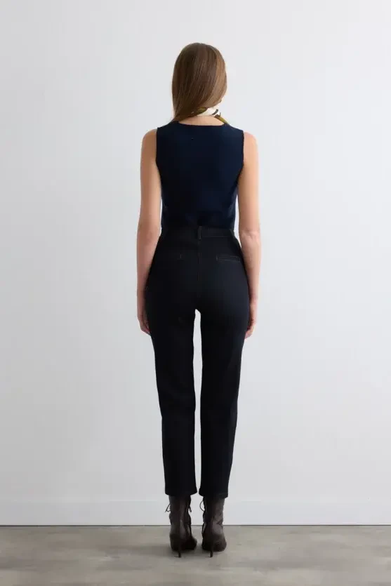 Tencel Denim Mom Pantolon - Lacivert - Gusto