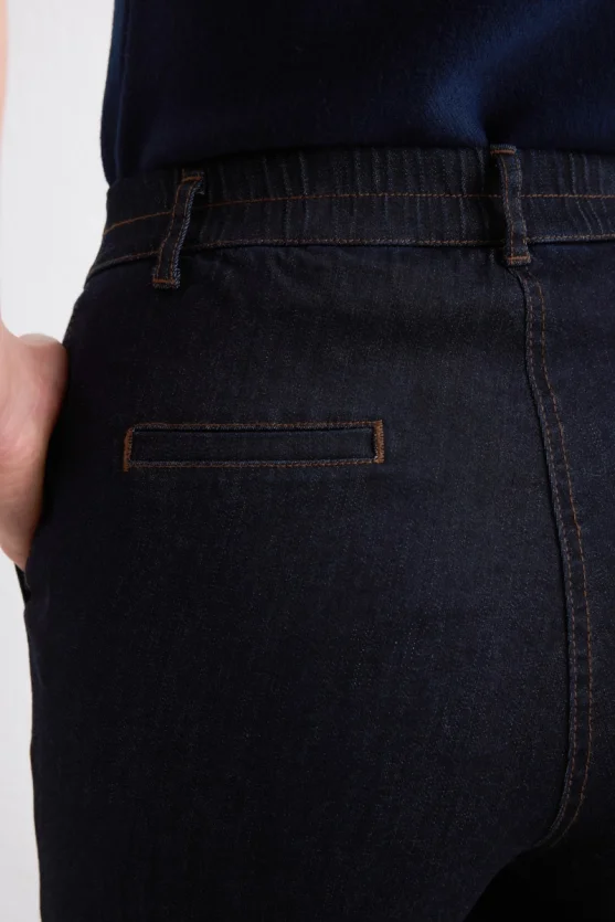 Tencel Denim Mom Pantolon - Lacivert - Gusto