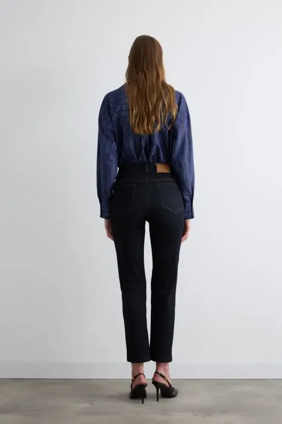 Tencel Denim Slim Pantolon - Lacivert - Gusto