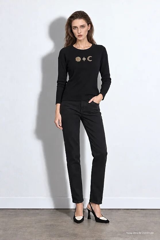 Tensel Denim Slim Pantolon - Lacivert - Gusto
