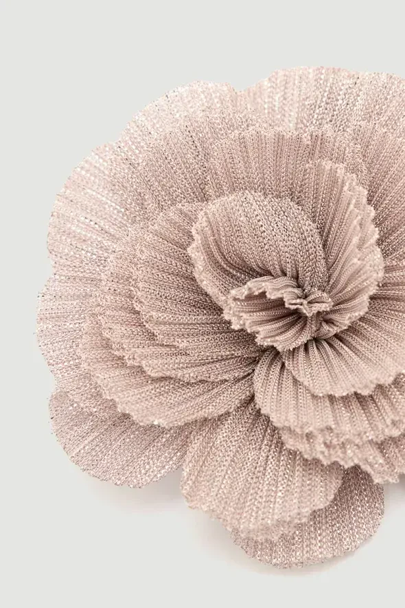 Tül Gül Broş - Pembe - 2
