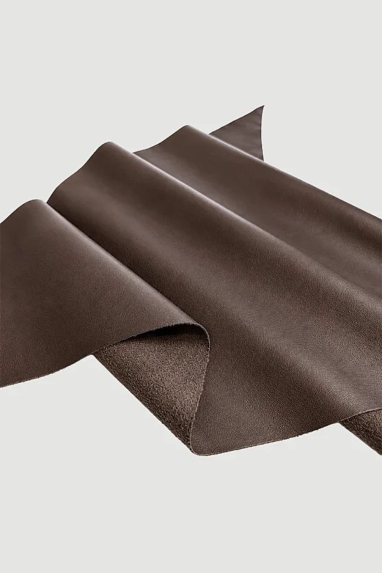 Üçgen Deri Bandana - Kahverengi - 2