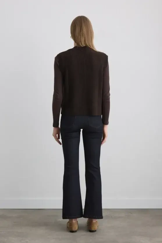 Wool Knit Vest - Brown - Gusto