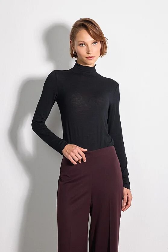 Yüksek Bel Bol Paça Pantolon - Bordo - Gusto