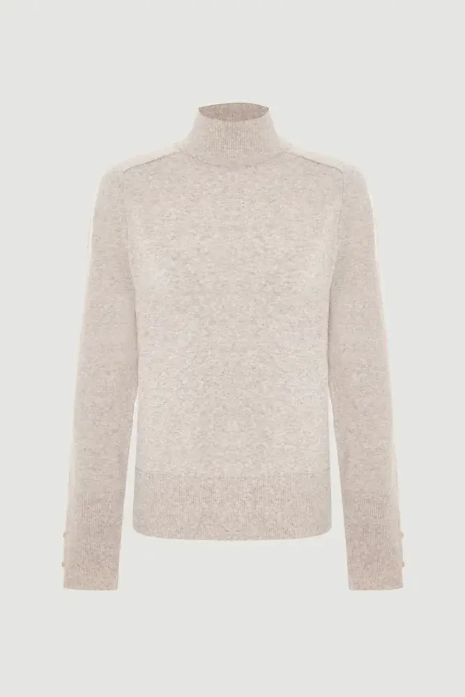 Yünlü Triko Bluz - Bej Bej