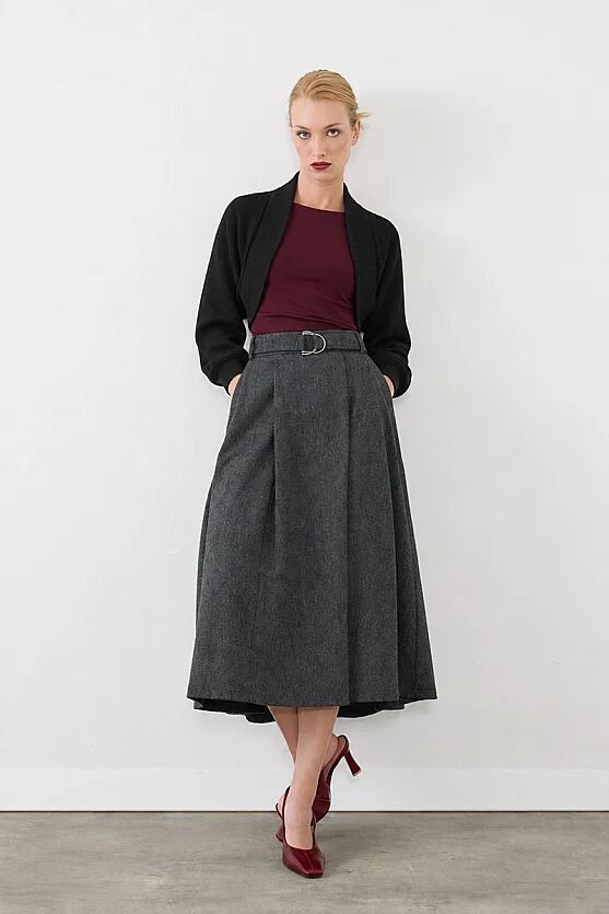 Yünlü Triko Bolero - Siyah - 3