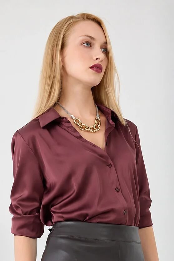 Zincir Detaylı Kolye - Gold - Gusto