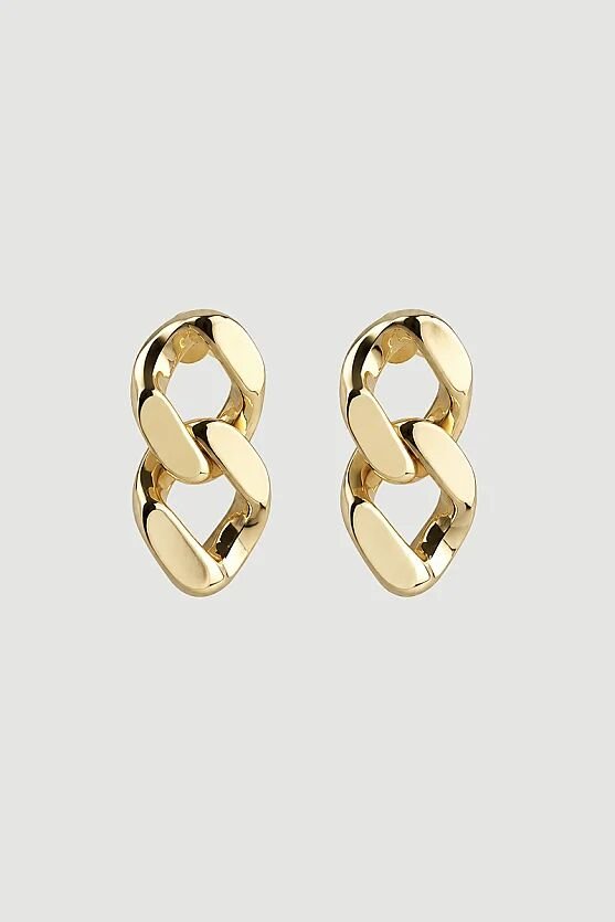 Zincir Görünümlü Küpe - Gold - Gusto