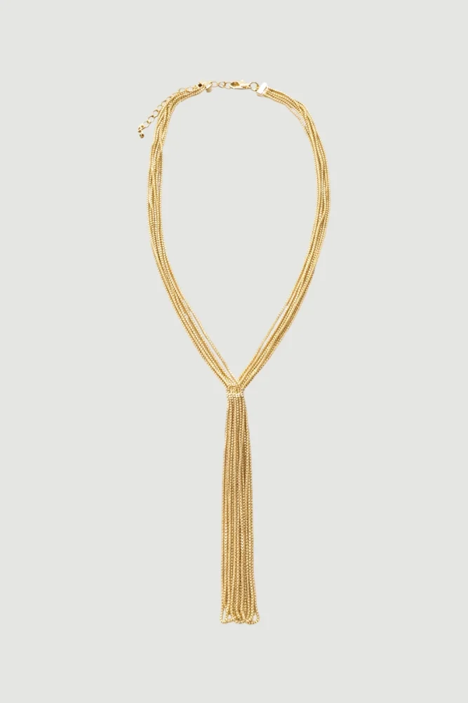 Zincir Sallantılı Kolye - Gold Gold