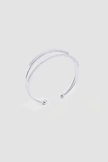 Zircon Stone Bracelet - Silver Silver